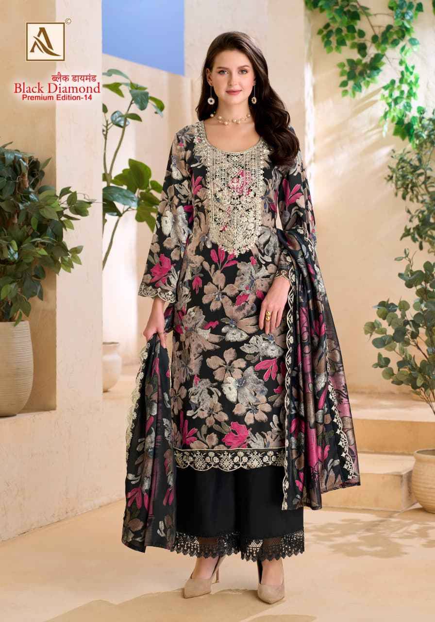 BLACK DIAMOND-14 1123 Series By Alok Pakistani Stylish Beautiful Colourful Printed & Embroidered Party Wear & Occasional Wear Pure cotton Dresses At Wholesale Price